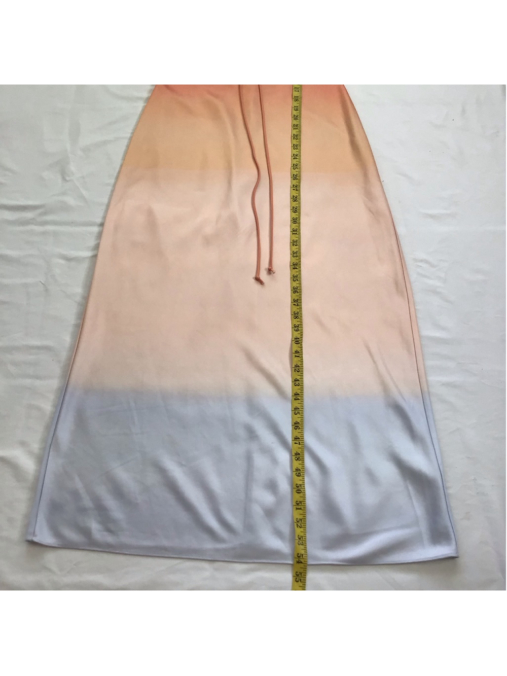 Significant Other Women Elegant Orange Blue Ombre Cutout Maxi Dress Size 8 - Picture 11 of 12